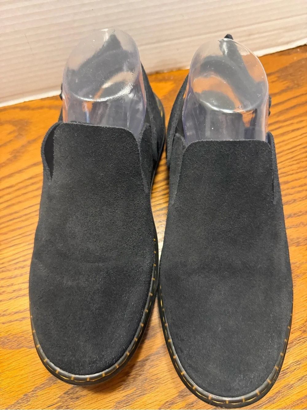 Dr Airwair Martens Carlson Men’s  Black Suede Slip-On Backstrap Shoe